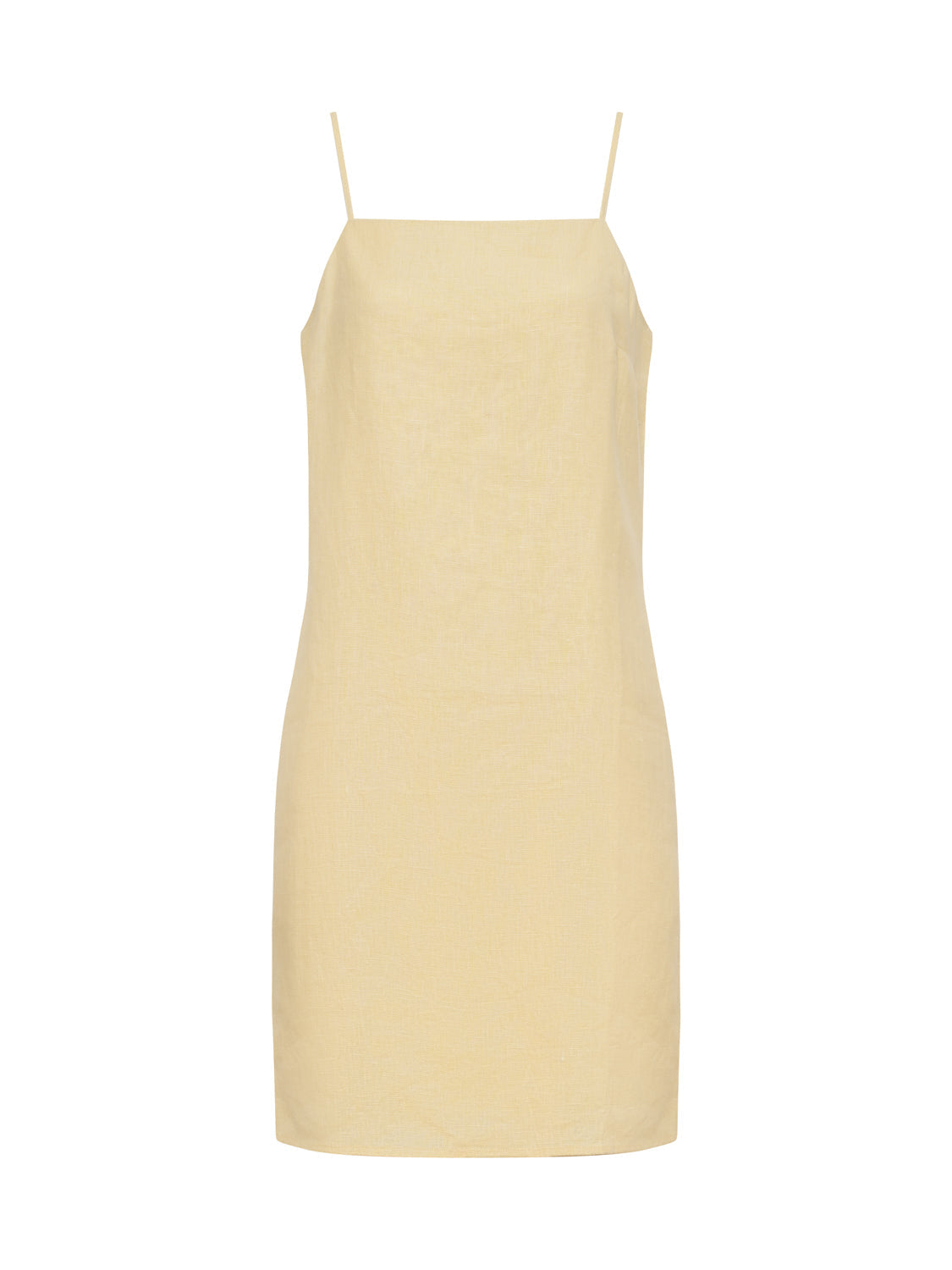 HIDEAWAY LINEN TIE STRAP DRESS BANANA | Sanctuary Clothing