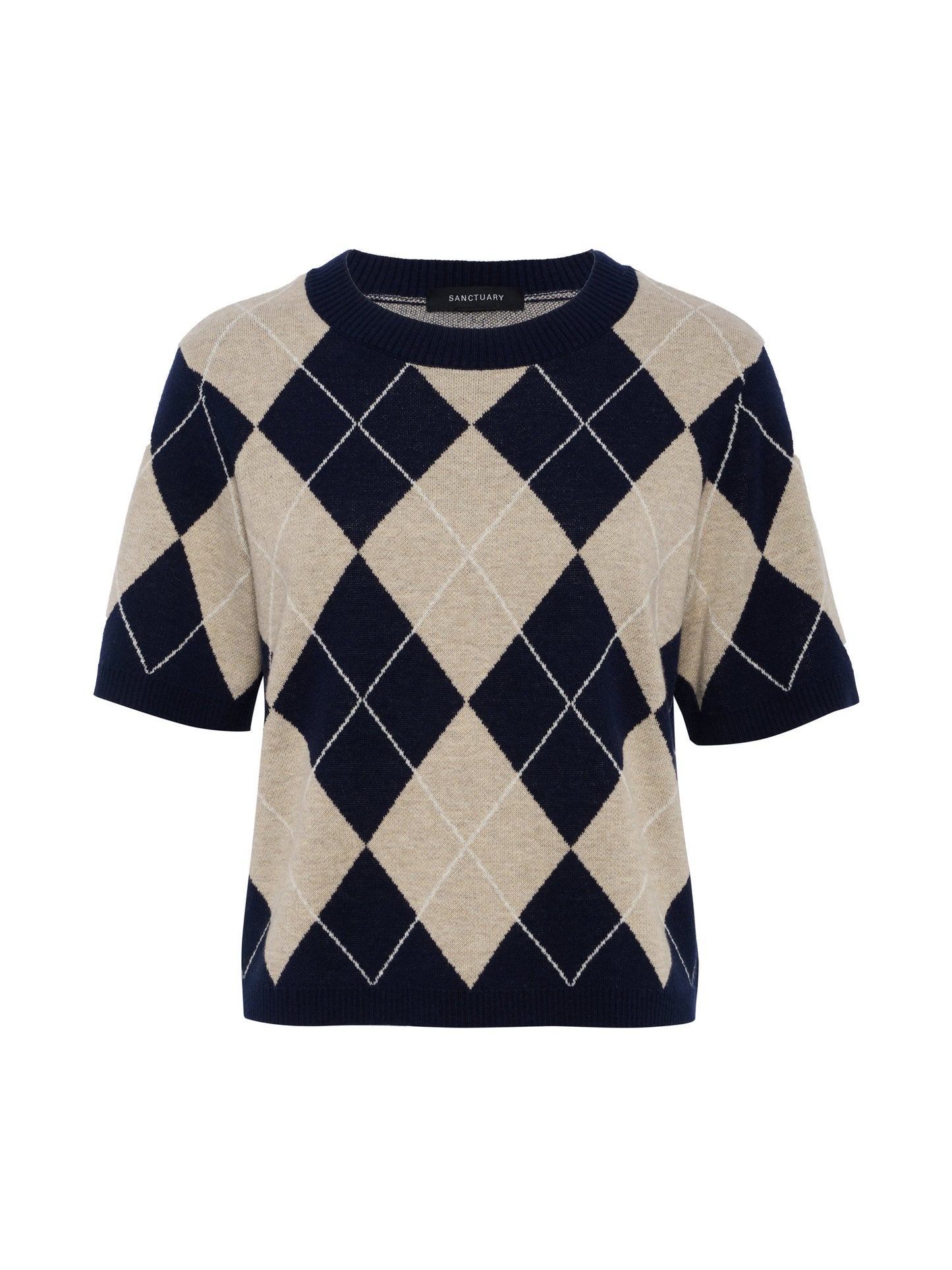 Perfect Sweater Tee Loma Argyle | Sanctuary Clothing