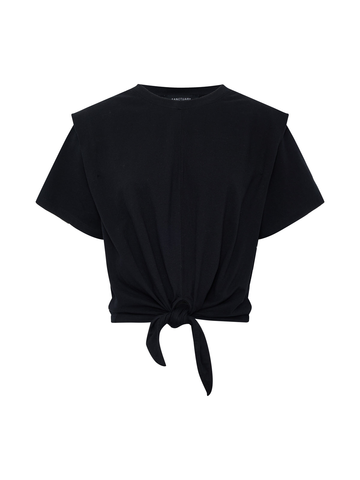 GOOD TO GO TIE FRONT TEE BLACK | Sanctuary Clothing