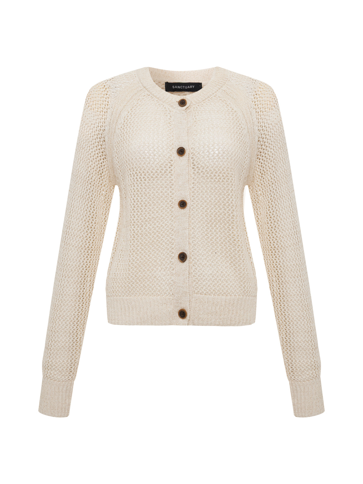 METALLIC OPEN KNIT CARDI COLLAGEN | Sanctuary Clothing