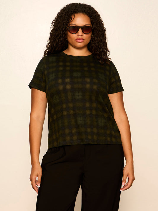 The Perfect Tee Forest Plaid Extended Sizing | Sanctuary Clothing