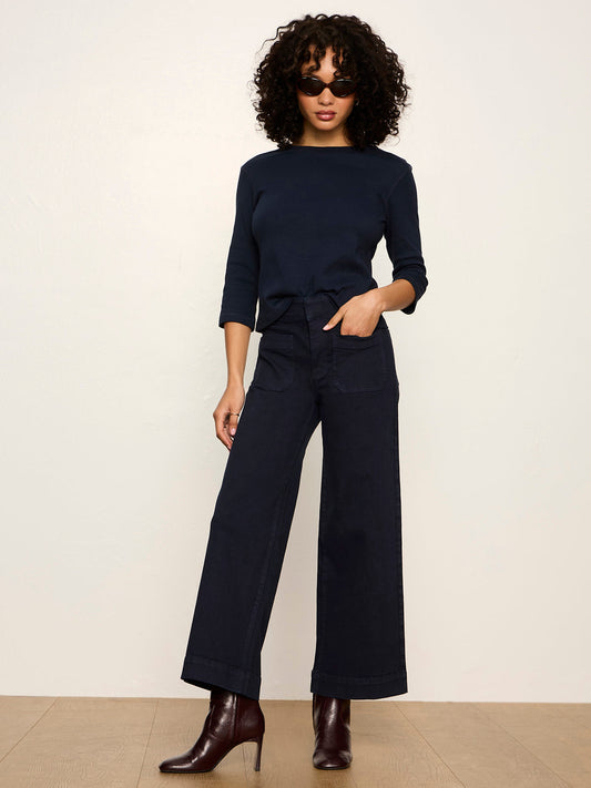 Chelsea Wide Leg Jean Navy Blazer | Sanctuary Clothing