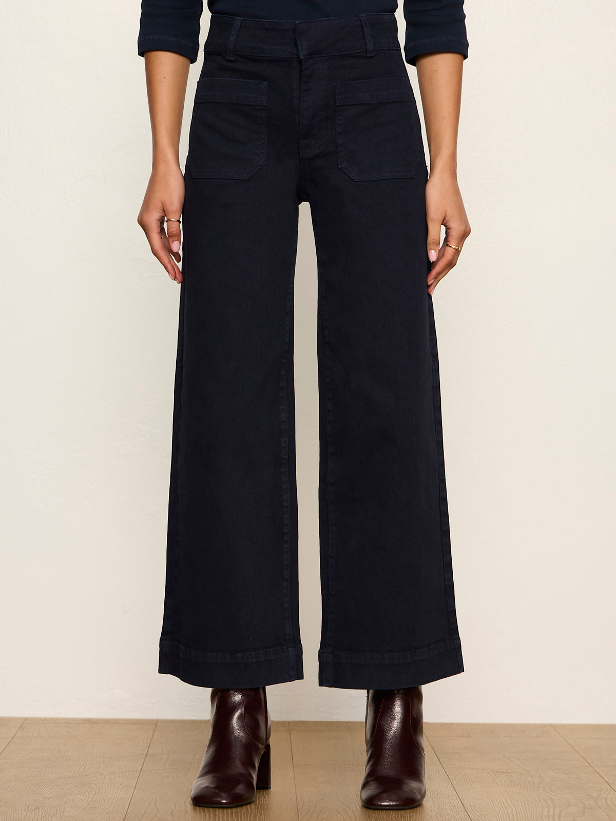 Chelsea Wide Leg Jean Navy Blazer | Sanctuary Clothing