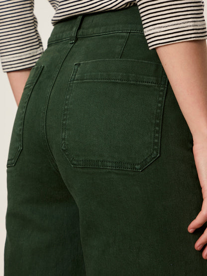 Chelsea Wide Leg Jean Washed Forest | Sanctuary Clothing