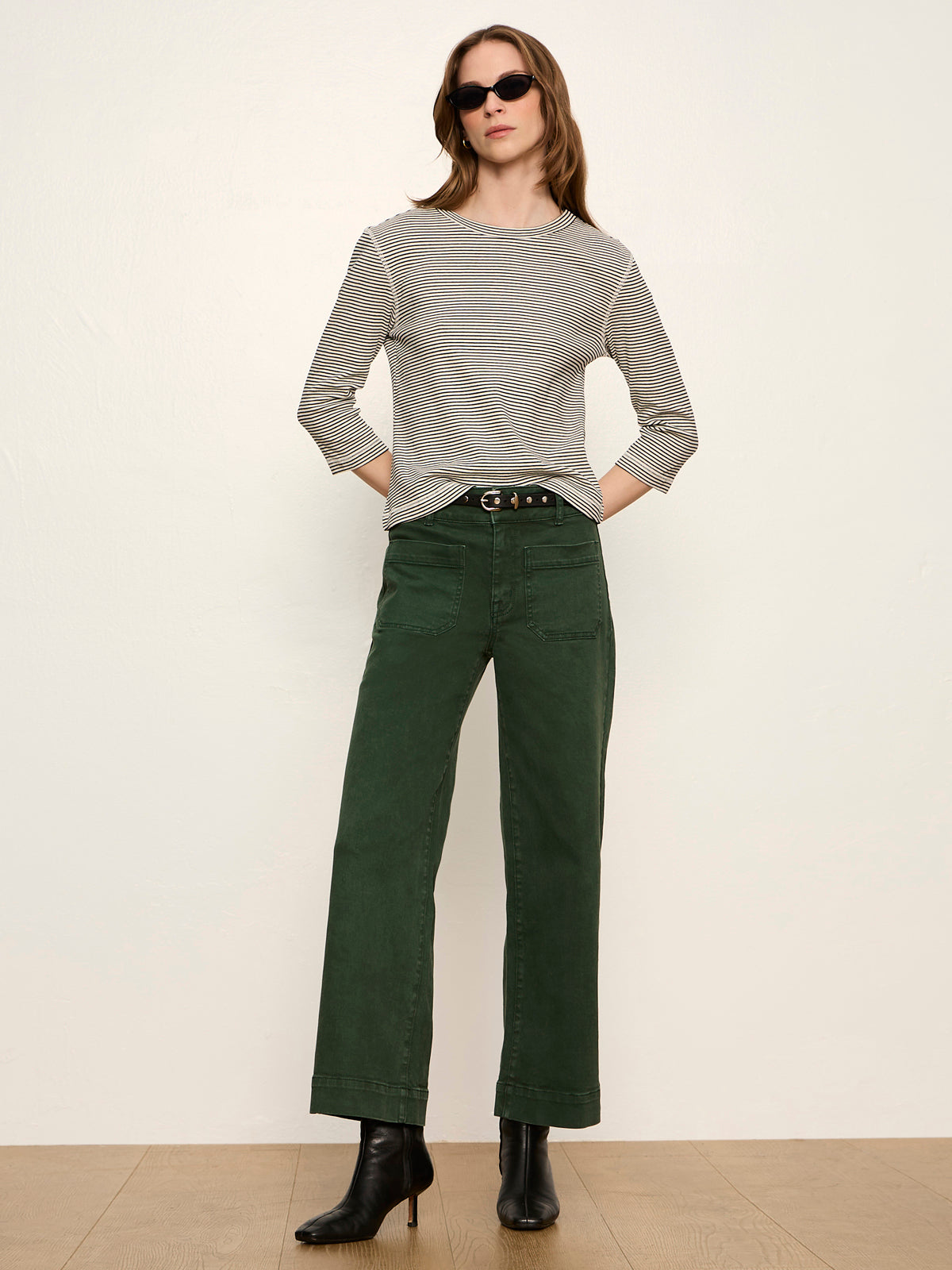 Chelsea Wide Leg Jean Washed Forest | Sanctuary Clothing