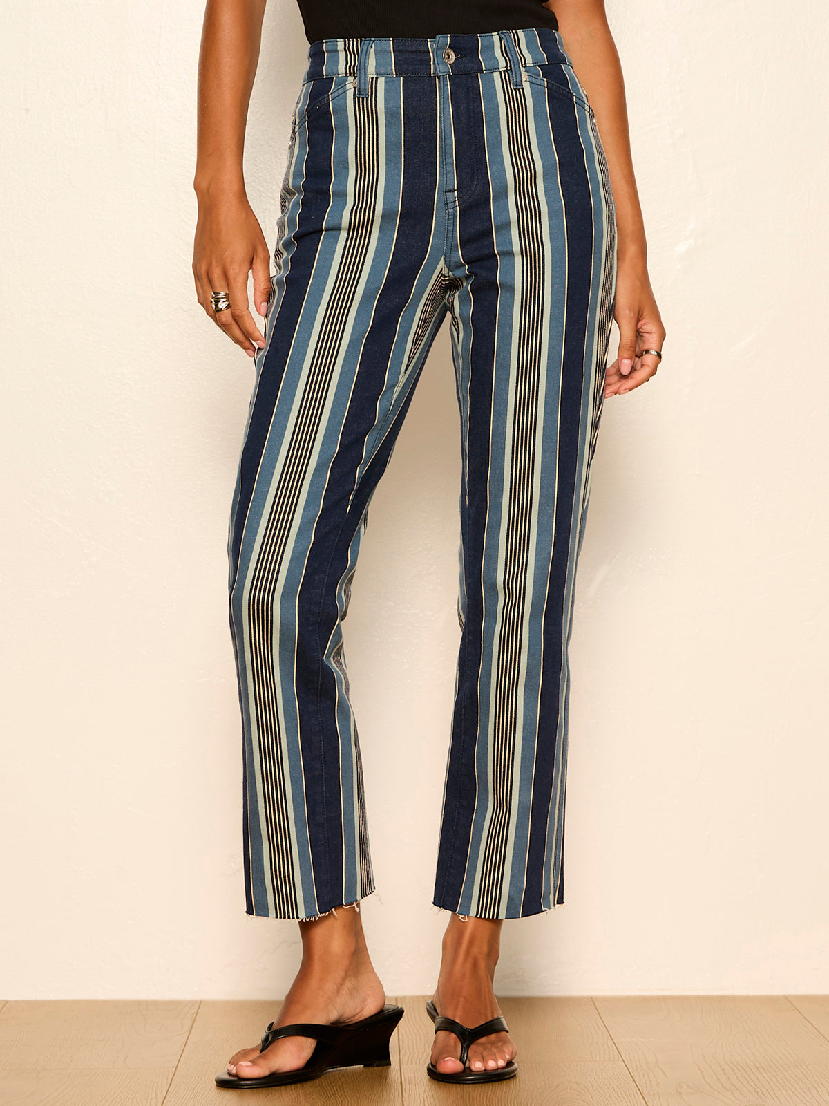 CELESTE 90'S STRAIGHT CROP PIER STRIPE | Sanctuary Clothing