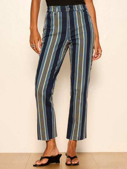CELESTE 90'S STRAIGHT CROP PIER STRIPE | Sanctuary Clothing