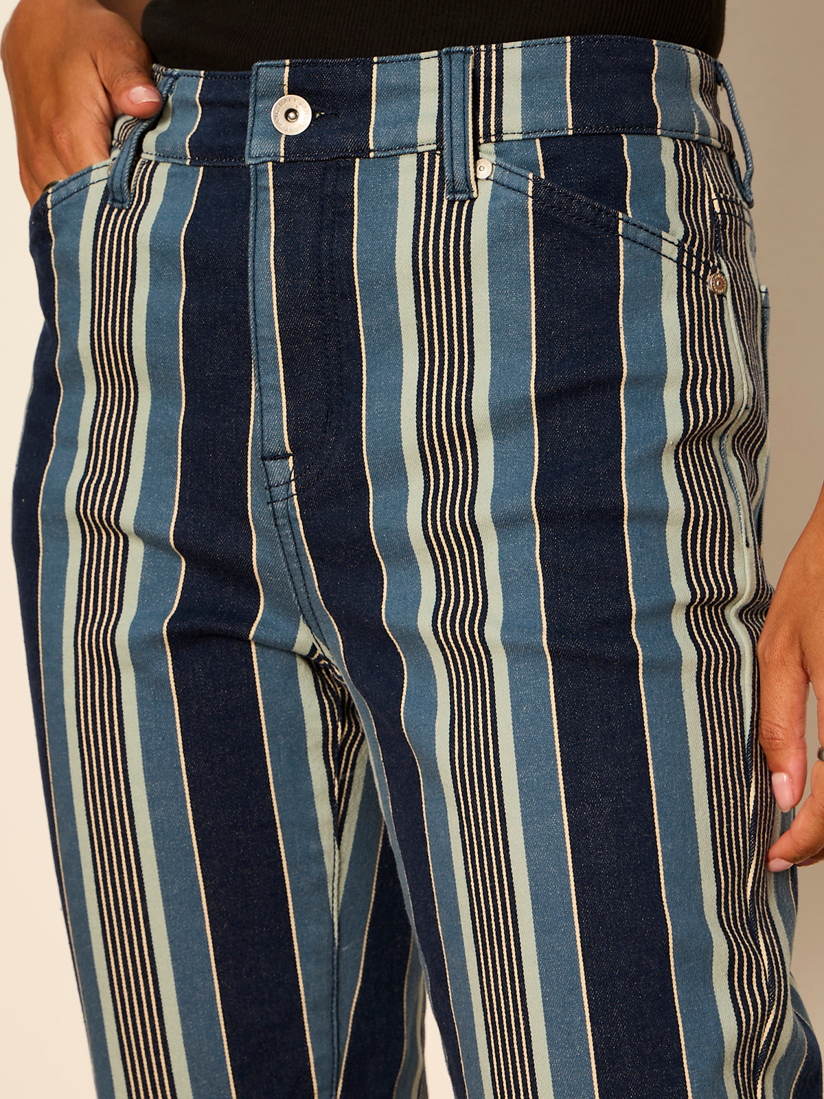 CELESTE 90'S STRAIGHT CROP PIER STRIPE | Sanctuary Clothing
