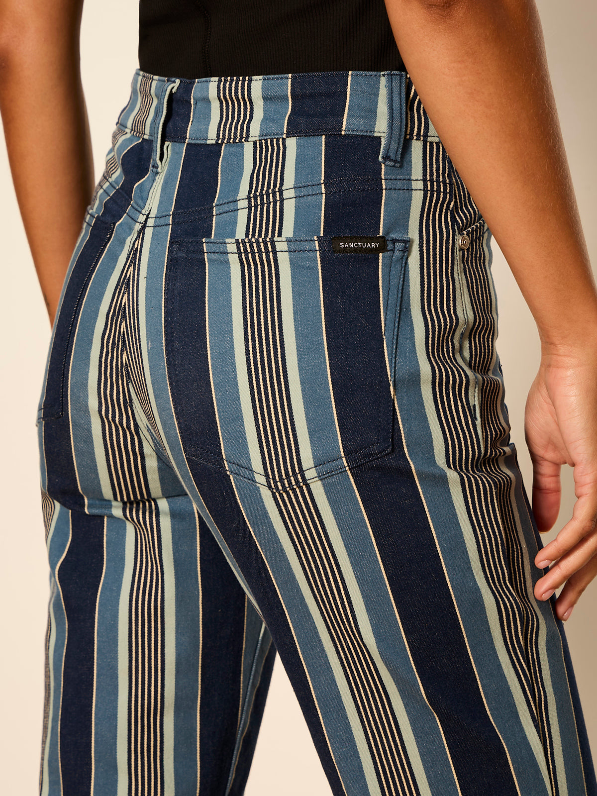 CELESTE 90'S STRAIGHT CROP PIER STRIPE | Sanctuary Clothing