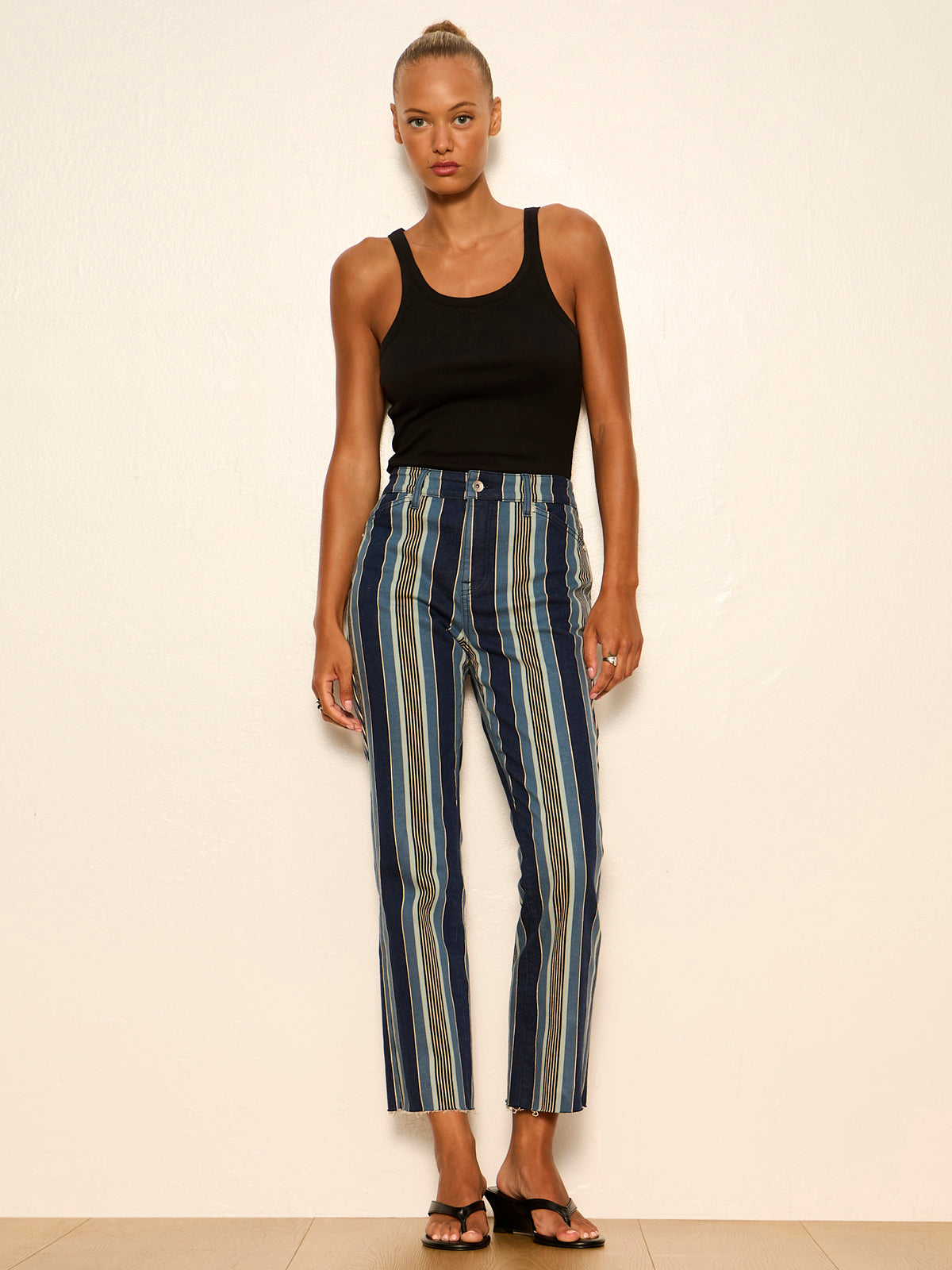 CELESTE 90'S STRAIGHT CROP PIER STRIPE | Sanctuary Clothing