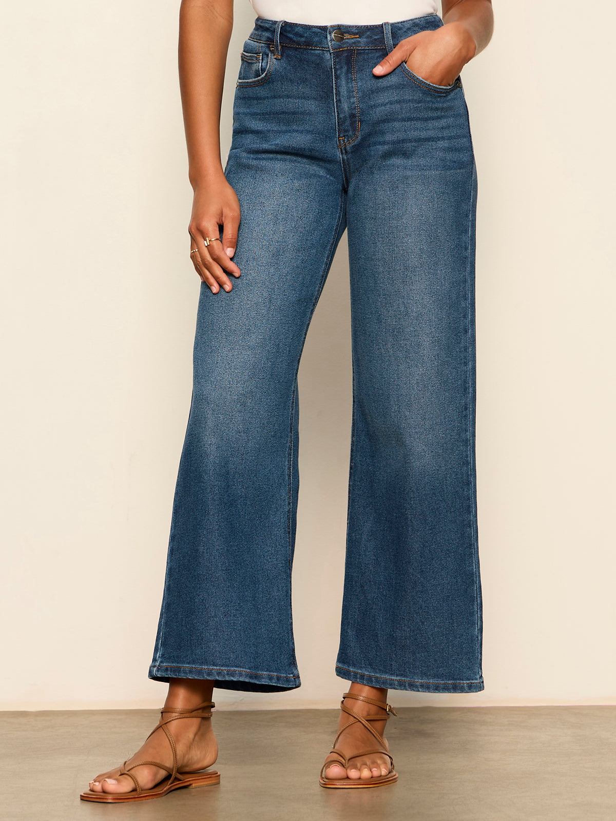 Ekara Slim Wide dark blue wash | Sanctuary Clothing