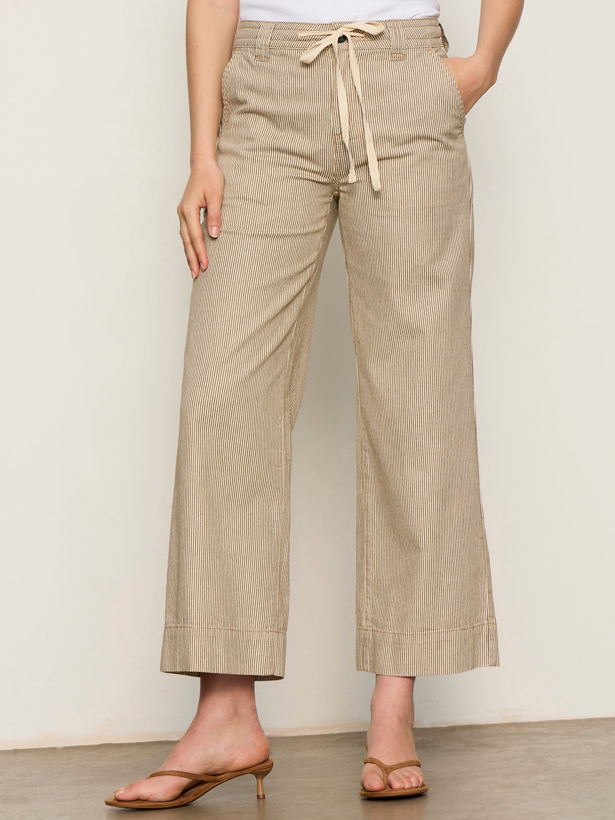LILY STRIPE CROPPED PANT LIDO STRIPE | Sanctuary Clothing