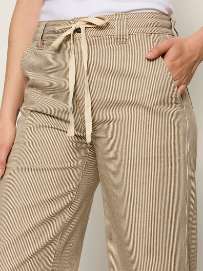 LILY STRIPE CROPPED PANT LIDO STRIPE | Sanctuary Clothing