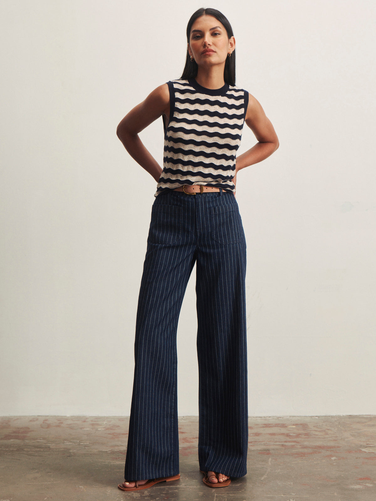 MARINE FULL LENGTH LUNA STRIPE | Sanctuary Clothing