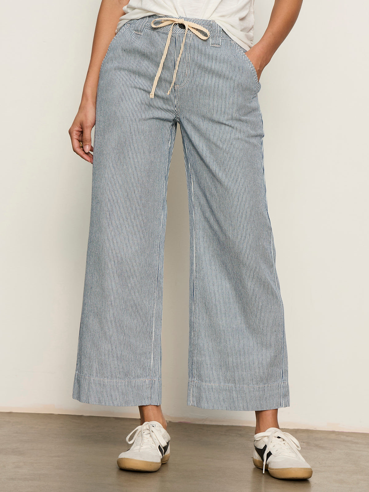 LILY STRIPE CROPPED PANT YACHT STRIPE | Sanctuary Clothing