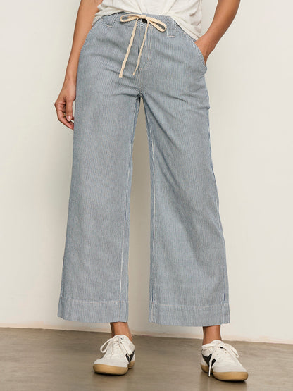 LILY STRIPE CROPPED PANT YACHT STRIPE | Sanctuary Clothing