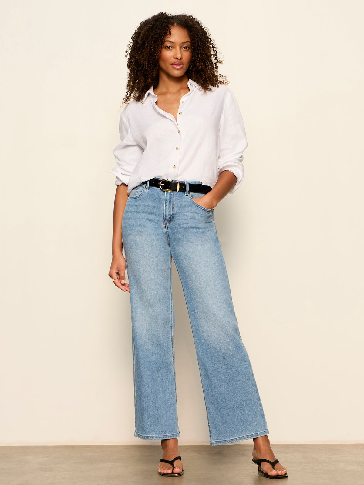 Ekara Slim Wide dark blue wash | Sanctuary Clothing