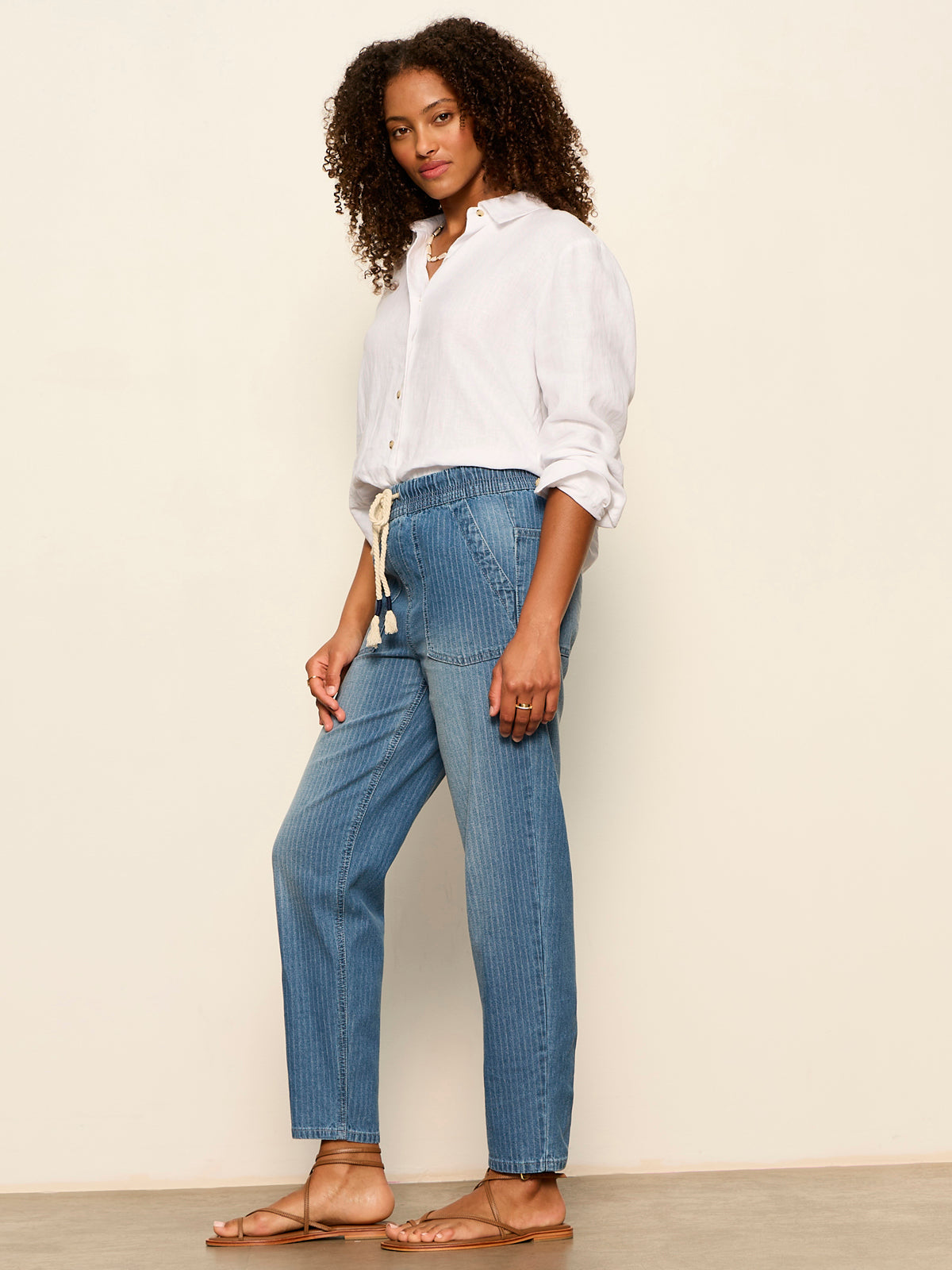 STELLA SOFT BARREL RAILROAD STRIPE | Sanctuary Clothing