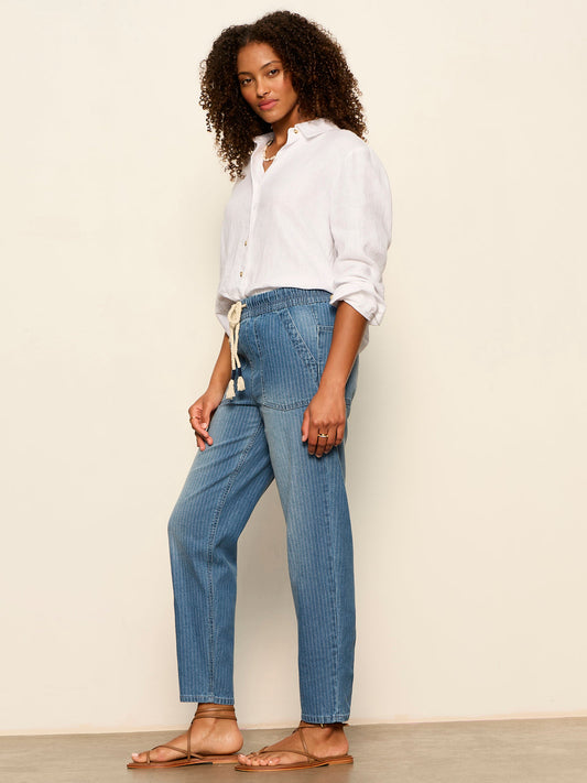 STELLA SOFT BARREL RAILROAD STRIPE | Sanctuary Clothing