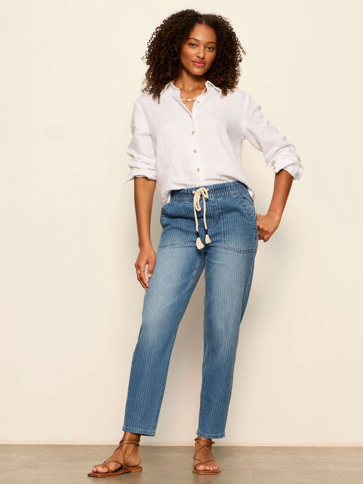 STELLA SOFT BARREL RAILROAD STRIPE | Sanctuary Clothing