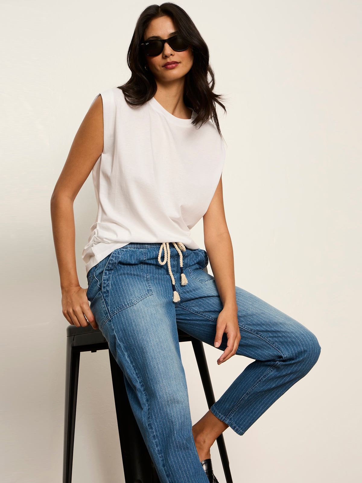 STELLA SOFT BARREL RAILROAD STRIPE | Sanctuary Clothing