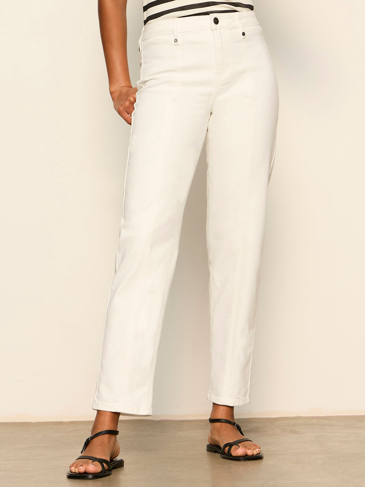 NIXIE SLIM STRIAGHT ANKLE CHALK | Sanctuary Clothing