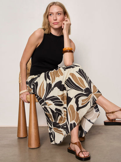 SANDBAR MIX MEDIA MIDI DRESS LOTUS W/ BLACK | Sanctuary Clothing