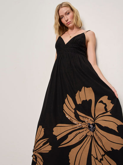 MIRA EMBELLISHED VOLUME DRESS MACRO LOTUS | Sanctuary Clothing
