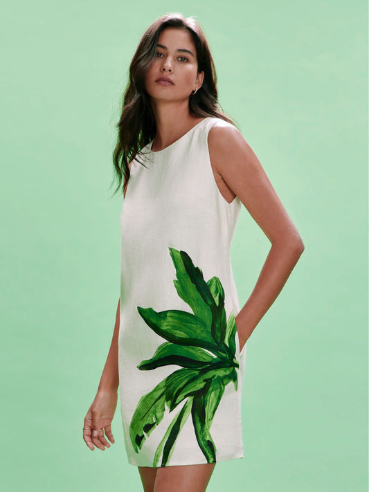 WAY TO BE LINEN SHIFT DRESS PALMETTA | Sanctuary Clothing