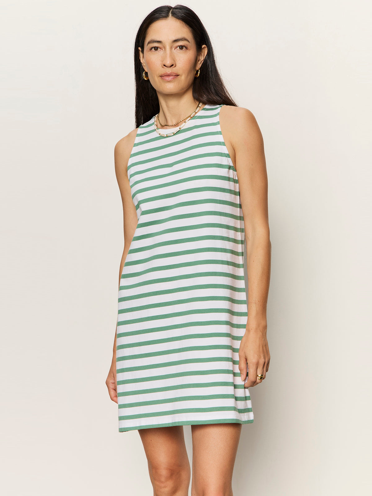 ON THE YACHT SHIFT DRESS GREEN JUICE / WHITE STRIPE | Sanctuary Clothing