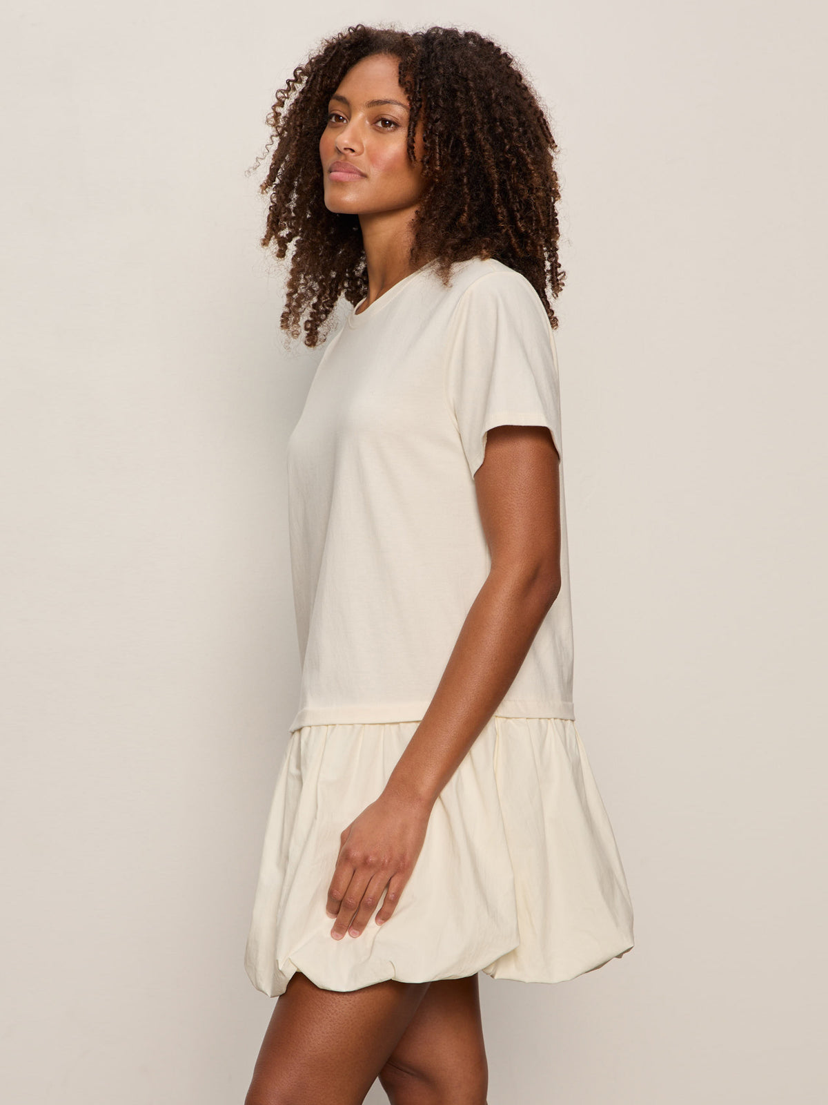 FOR KEEPS BUBBLE TSHIRT DRESS COLLAGEN | Sanctuary Clothing
