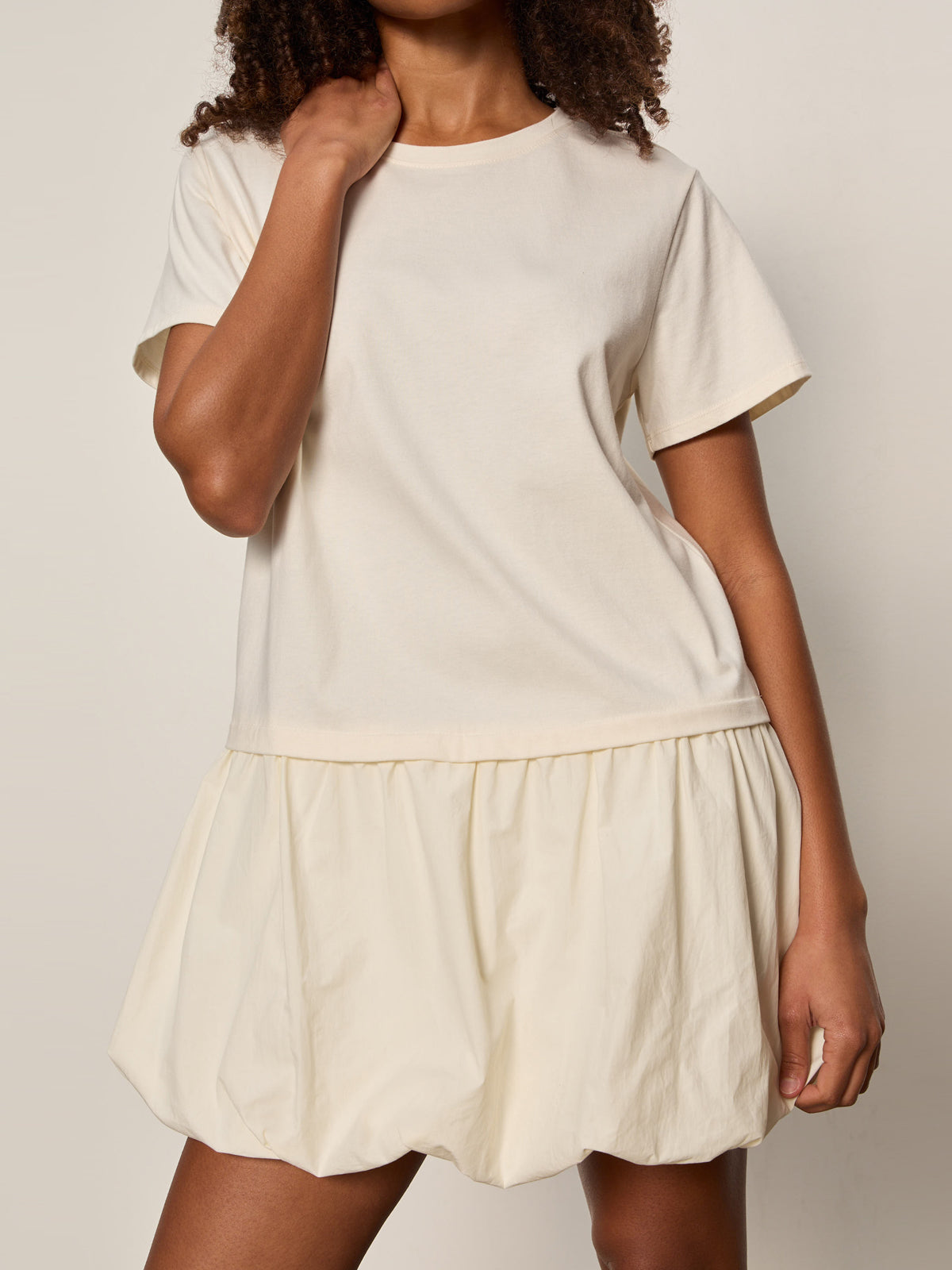 FOR KEEPS BUBBLE TSHIRT DRESS COLLAGEN | Sanctuary Clothing