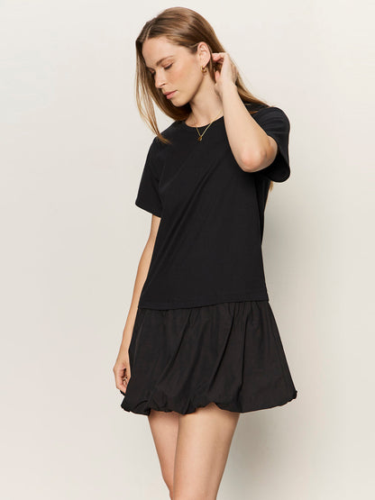 FOR KEEPS BUBBLE TSHIRT DRESS BLACK | Sanctuary Clothing