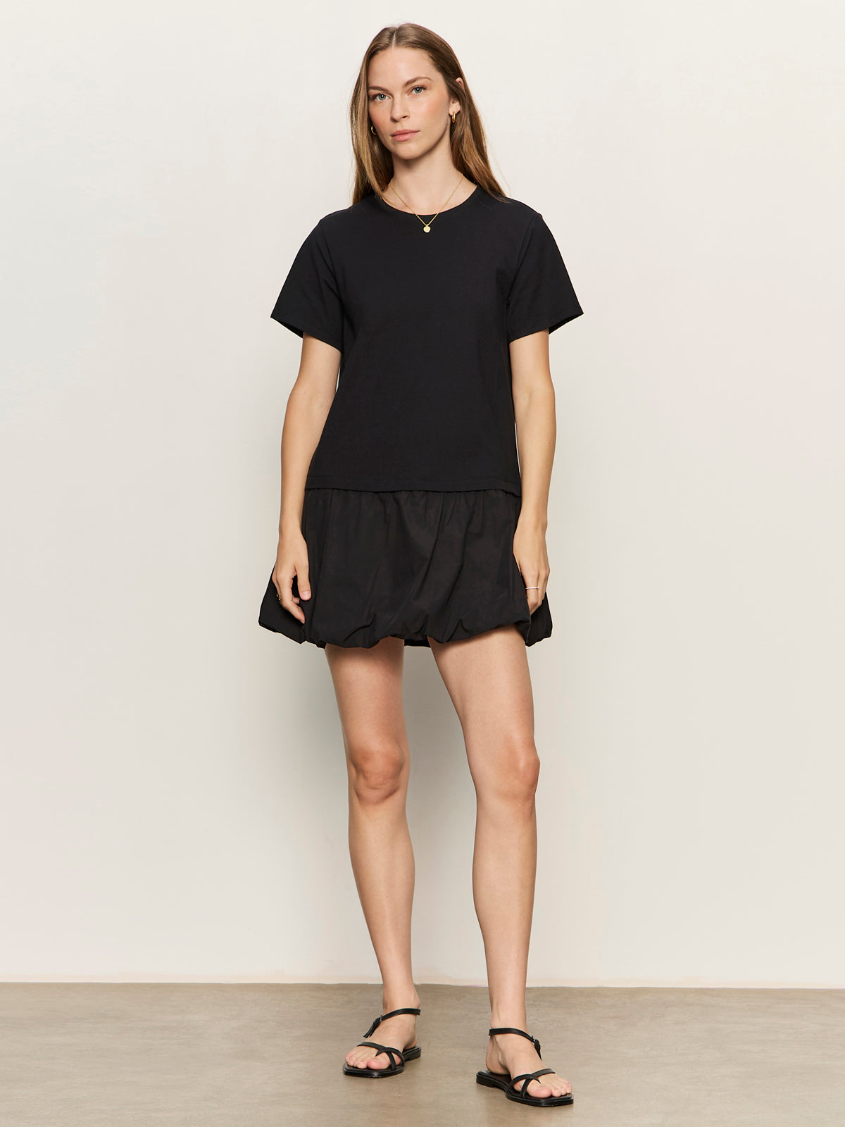FOR KEEPS BUBBLE TSHIRT DRESS BLACK | Sanctuary Clothing