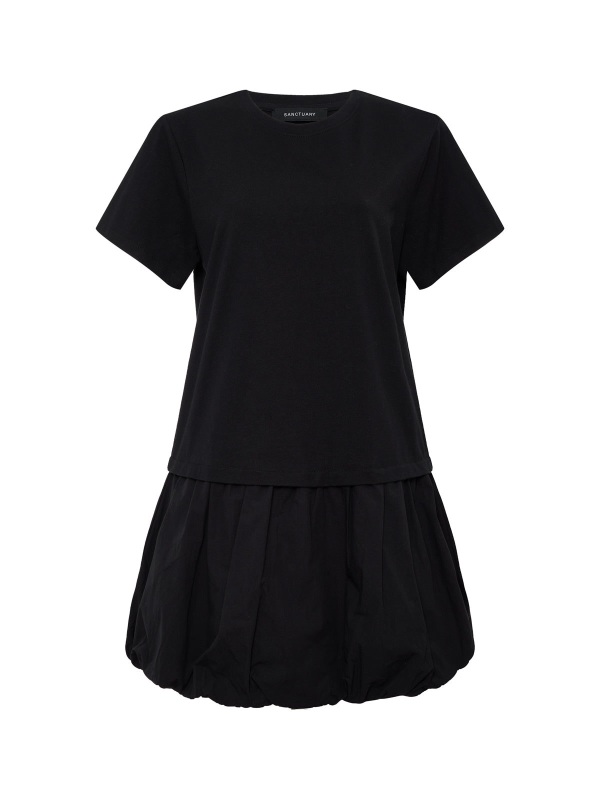 FOR KEEPS BUBBLE TSHIRT DRESS BLACK | Sanctuary Clothing