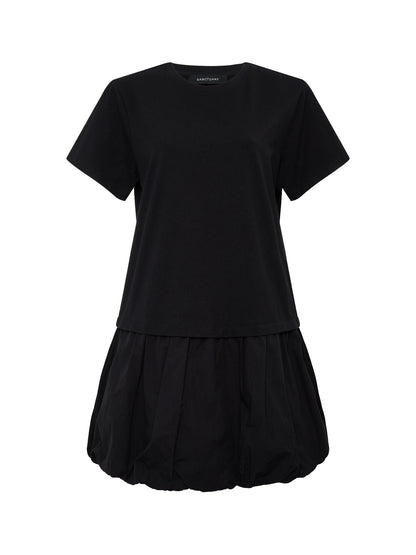 FOR KEEPS BUBBLE TSHIRT DRESS BLACK | Sanctuary Clothing