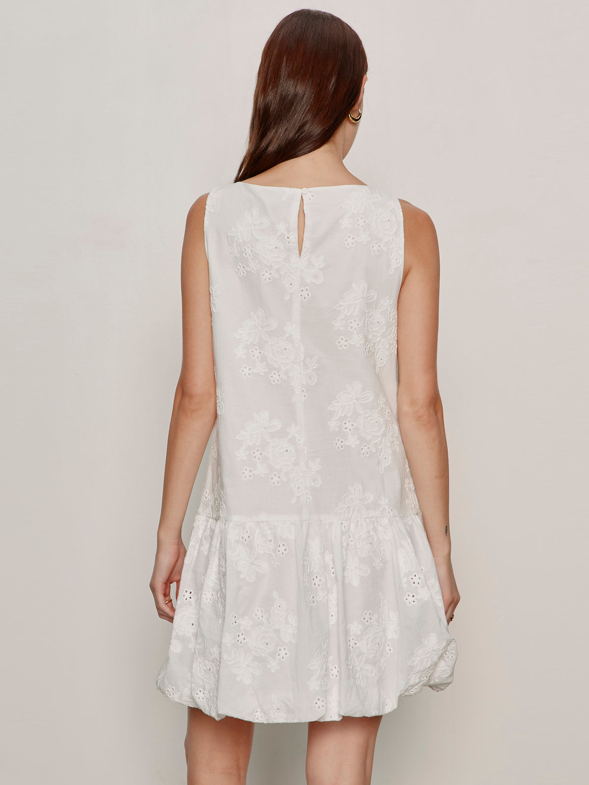 GARDEN EYELET BUBBLE DRESS WHITE | Sanctuary Clothing