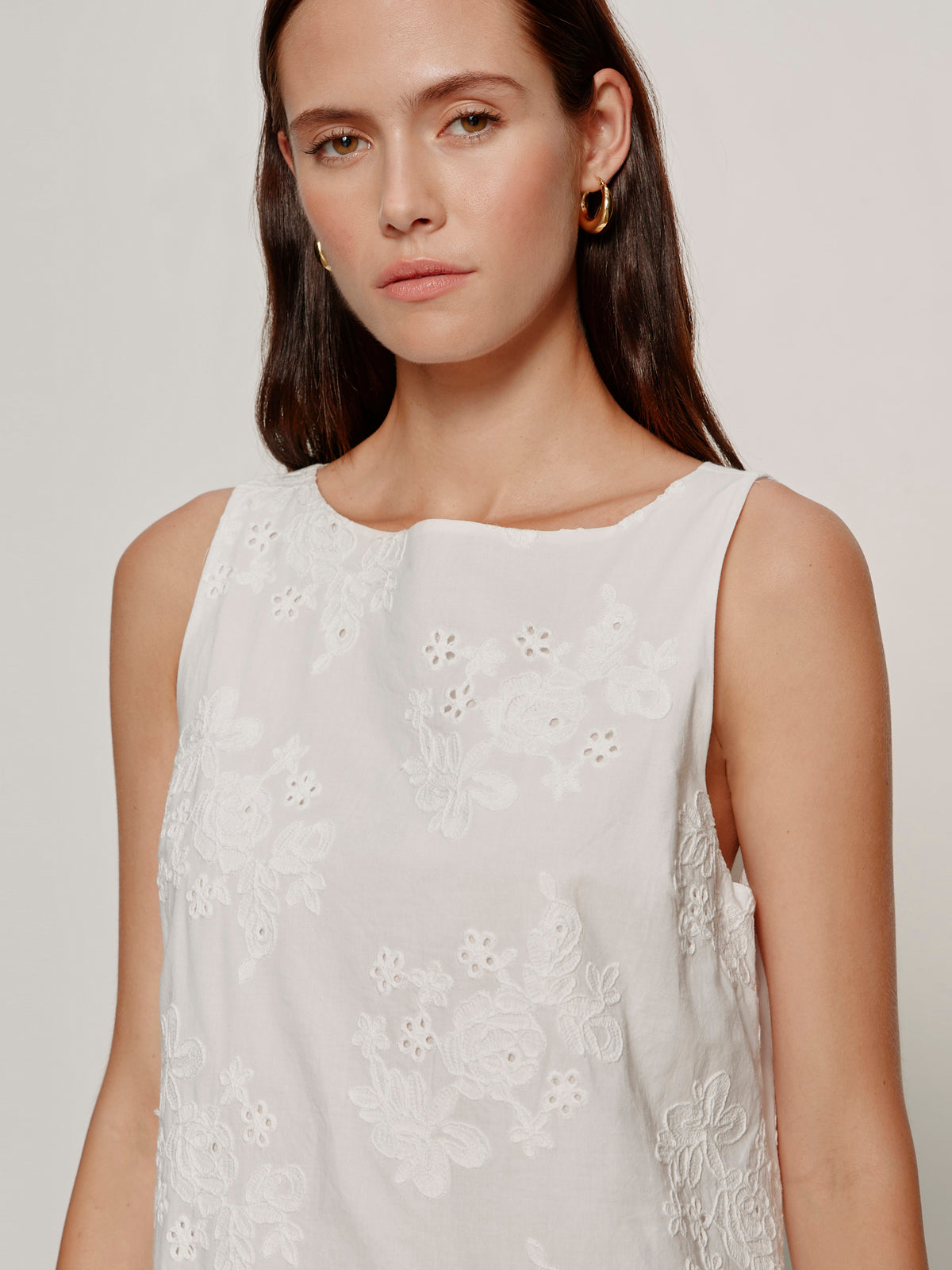 GARDEN EYELET BUBBLE DRESS WHITE | Sanctuary Clothing