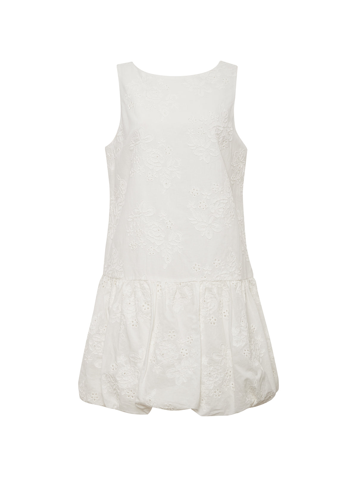 GARDEN EYELET BUBBLE DRESS WHITE | Sanctuary Clothing