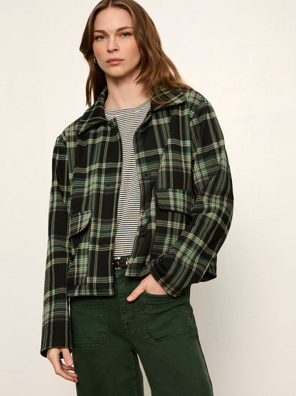 Avid Plaid Jacket Evergreen Plaid | Sanctuary Clothing