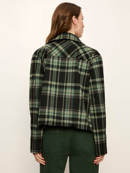 Avid Plaid Jacket Evergreen Plaid | Sanctuary Clothing