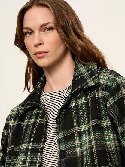 Avid Plaid Jacket Evergreen Plaid | Sanctuary Clothing