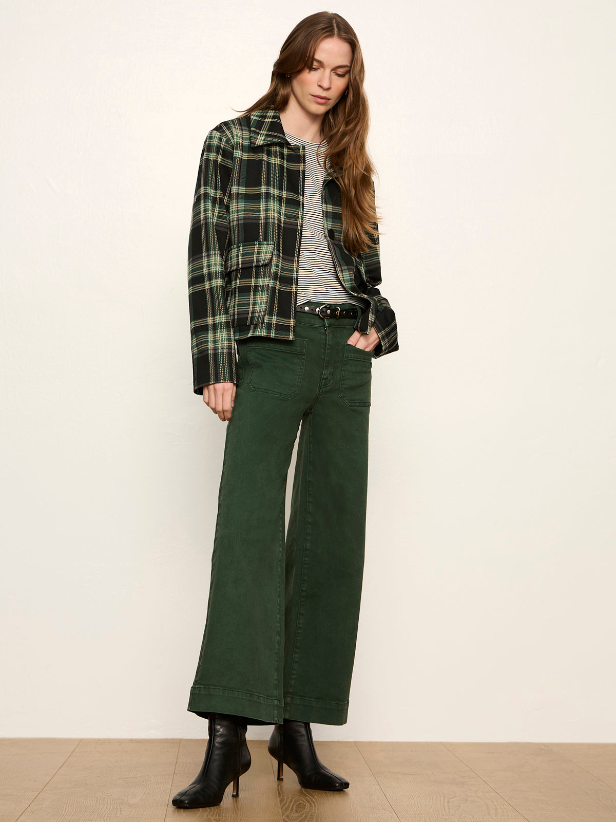 Avid Plaid Jacket Evergreen Plaid | Sanctuary Clothing