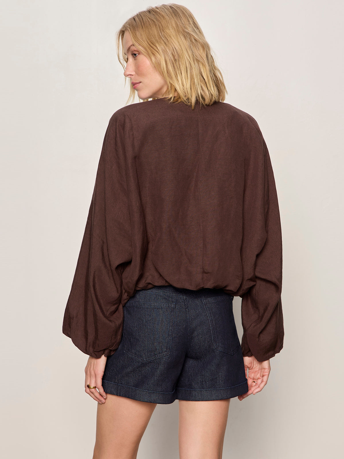 LINEN BUBBLE JACKET RICH SOIL | Sanctuary Clothing