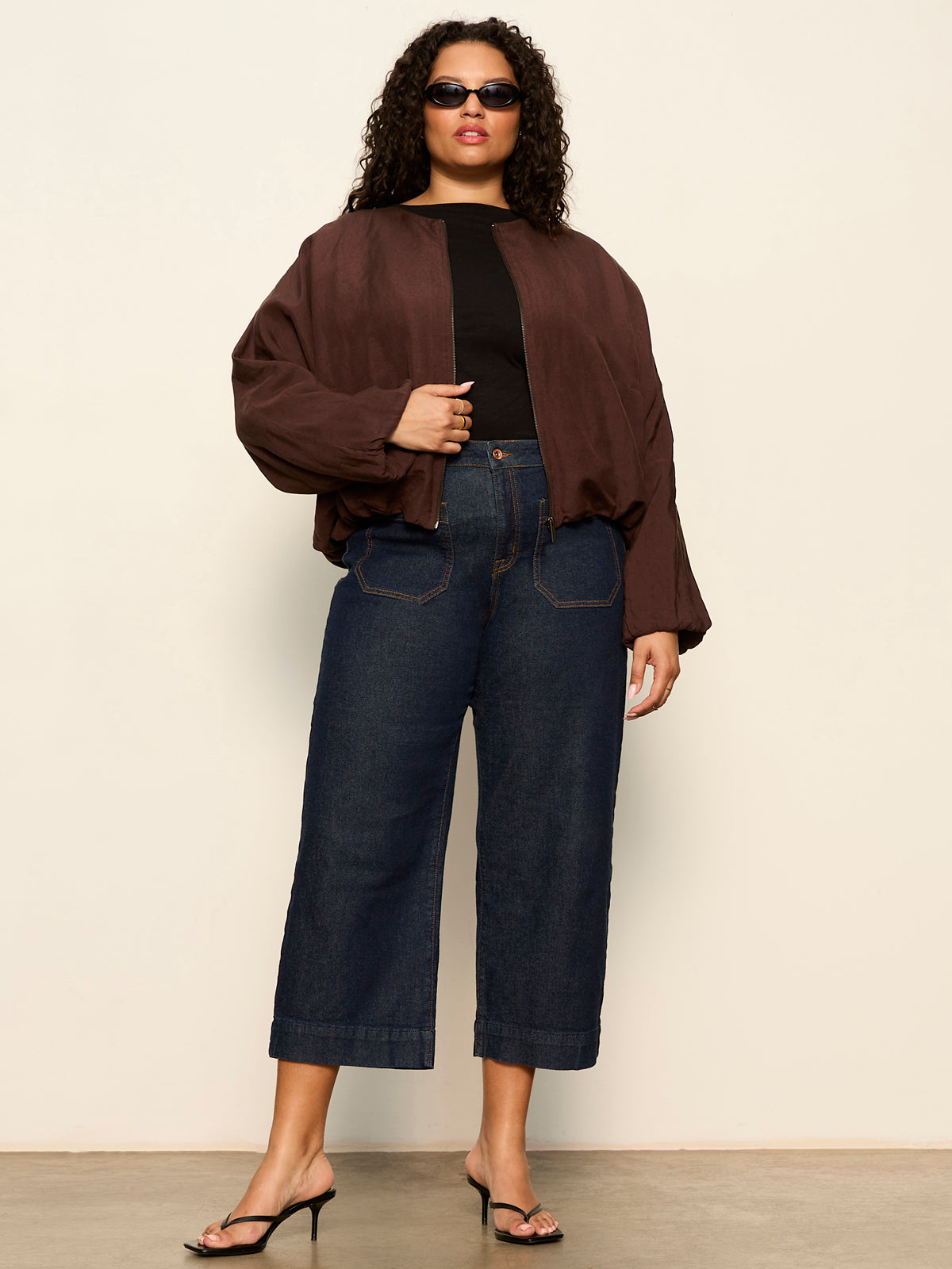 LINEN BUBBLE JACKET RICH SOIL | Sanctuary Clothing