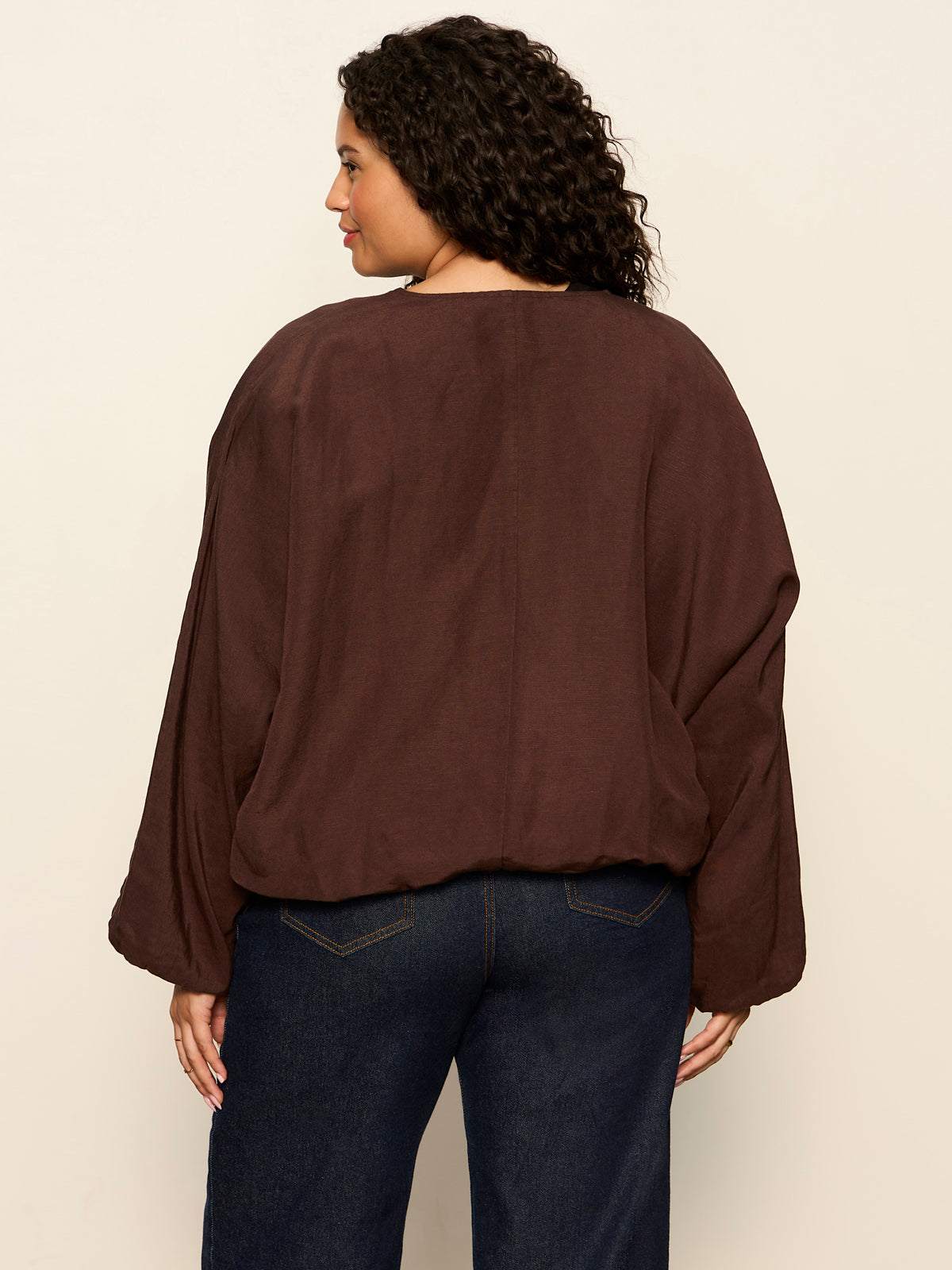 LINEN BUBBLE JACKET RICH SOIL | Sanctuary Clothing