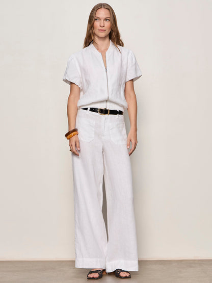 EVERLY LINEN BOMBER WHITE | Sanctuary Clothing
