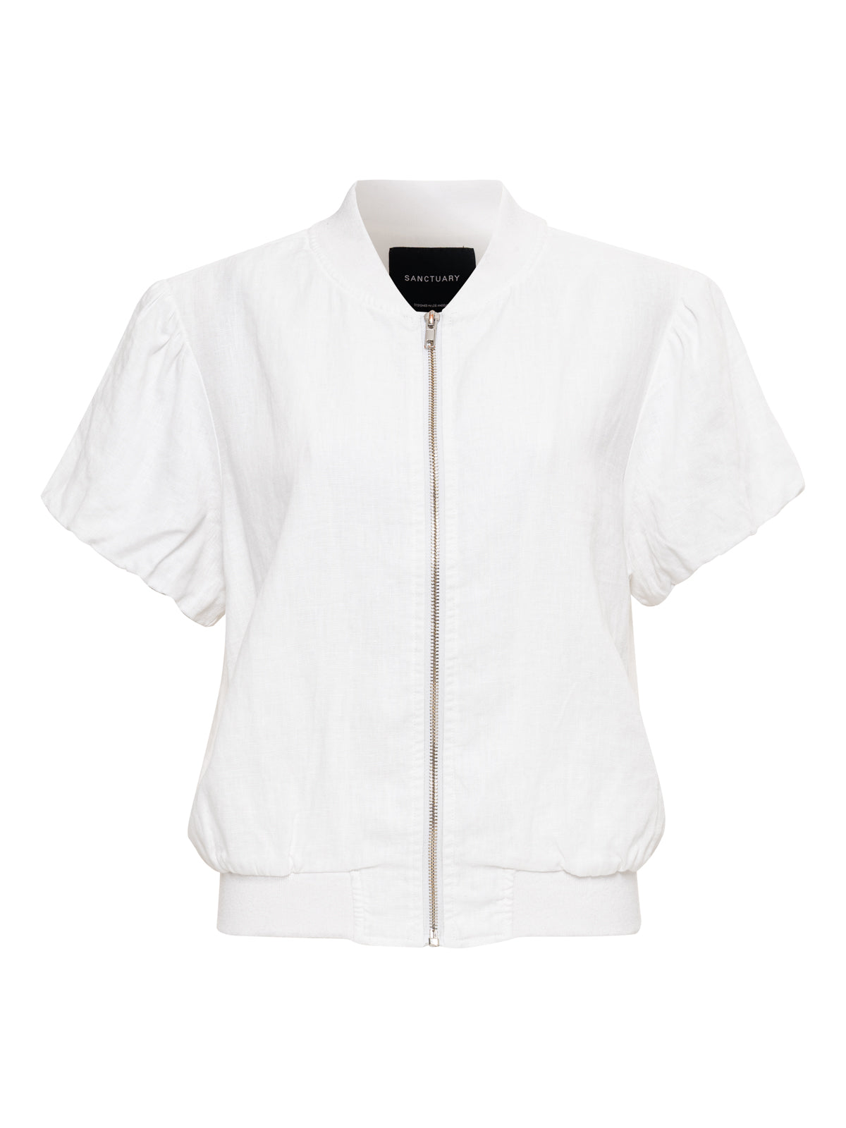 EVERLY LINEN BOMBER WHITE | Sanctuary Clothing