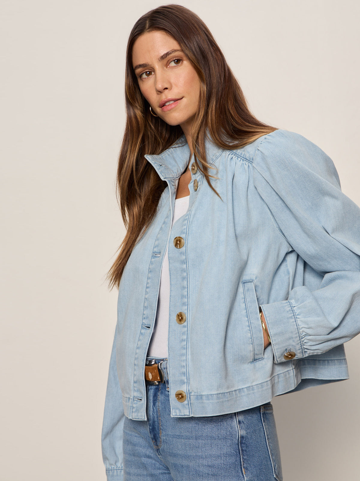 CHARLOTTE DENIM JACKET WHISPER | Sanctuary Clothing