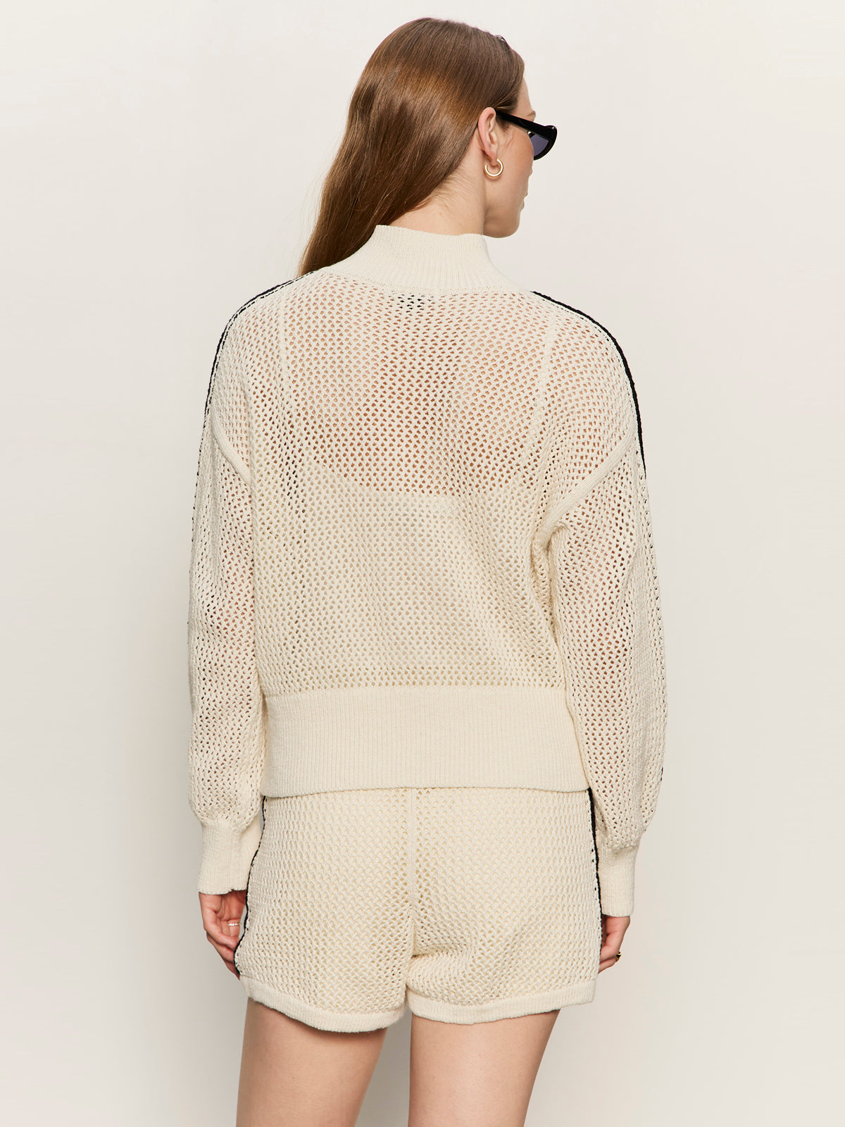 Open Stitch Track Jacket Collagen/Black | Sanctuary Clothing